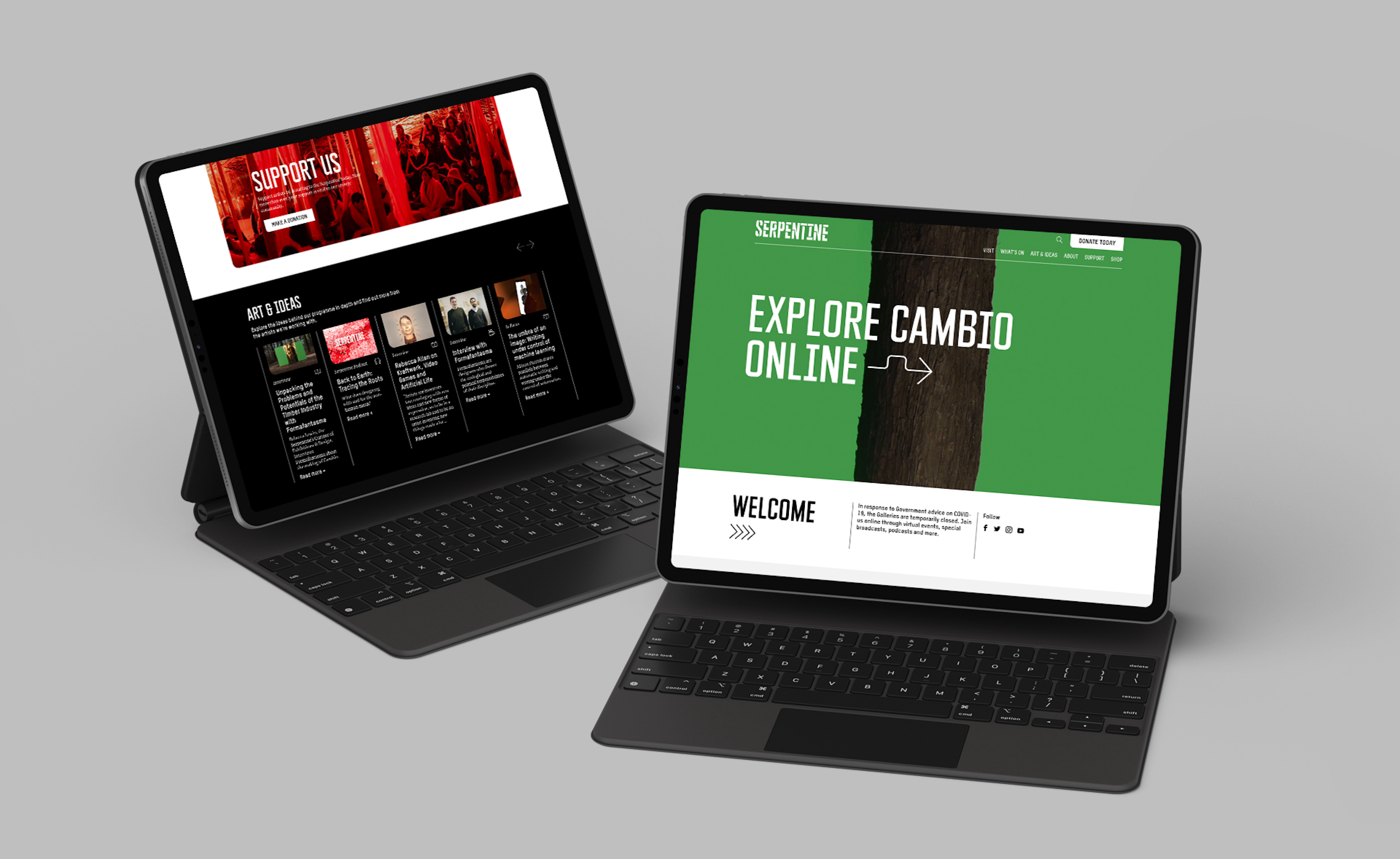 Serpentine Galleries iPad mock ups